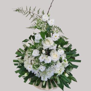 BEGRAVNING DEKORATION I VITA TONER