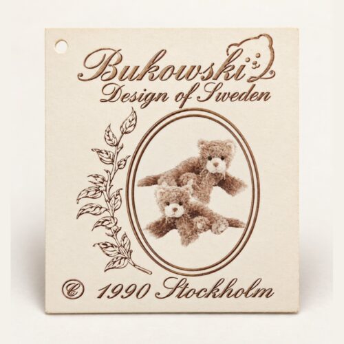 Etikett från Bukowski Design of Sweden