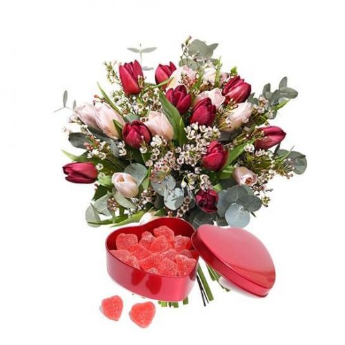 blommor på alla hjärtans dag